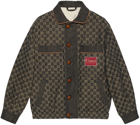 Gucci SS22 Black Printed Denim Collar Jacket 669599-XDBR2-1080 Buy Gucci SS22 Black Printed Denim Collar Jacket 669599-XDBR2-1080