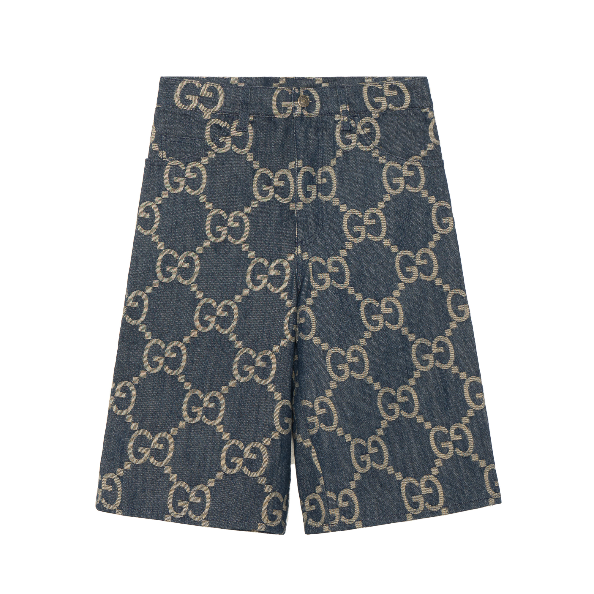 Gucci SS22 Blue Double-Sided Casual Shorts with Mid-Rise Fit 674371-XDBTY-4492