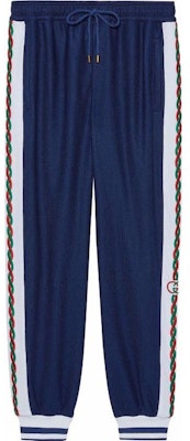 グッチ SS22 ブルー ジョガーニットパンツ ロゴトリム付き 692778-XJD7N-4622 Buy グッチ SS22 ブルー ジョガーニットパンツ ロゴトリム付き 692778-XJD7N-4622