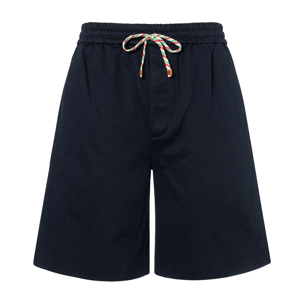 Gucci SS22 Blue Logo Print Drawstring Casual Straight Shorts for Men 694115-Z8A0M-4020