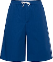 Gucci SS22 Blue Straight-Leg Drawstring Shorts with Side Stripe 630204-ZAEP7-4207 Gucci SS22 Blue Straight-Leg Drawstring Shorts with Side Stripe 630204-ZAEP7-4207