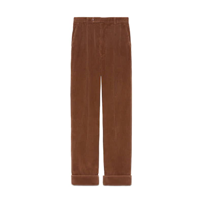 Gucci SS22 Brown Corduroy Casual Pants 643877-Z8AM8-2191