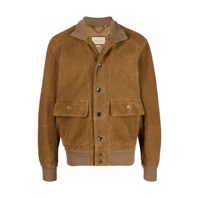 Gucci SS22 Brown Single-Breasted Jacket with Logo Patch 669051-XNAO3-2001