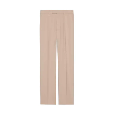 Gucci SS22 Brown Solid Button Straight Casual Trousers 680704Z798C-2375