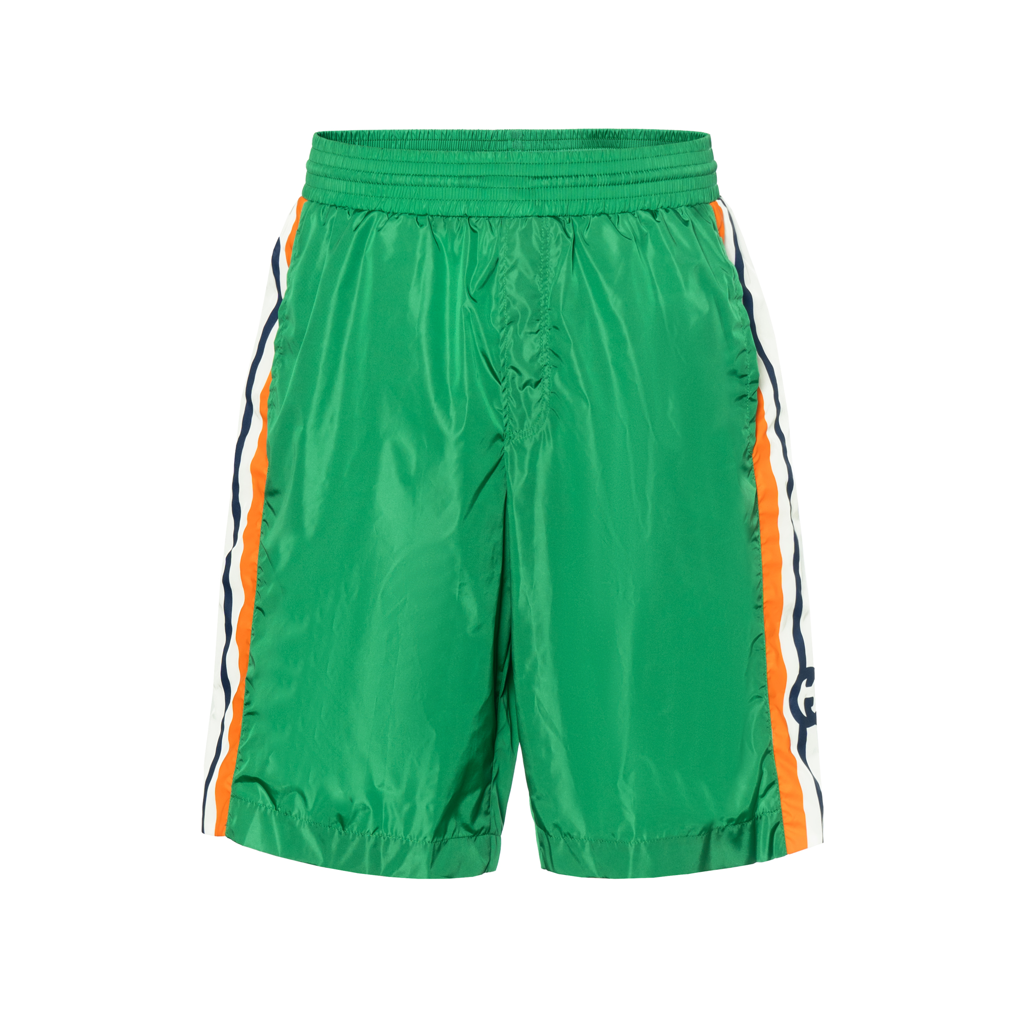GUCCI SS22 Double G Logo Green Swim Shorts for Men. 599576-XHADW-3063