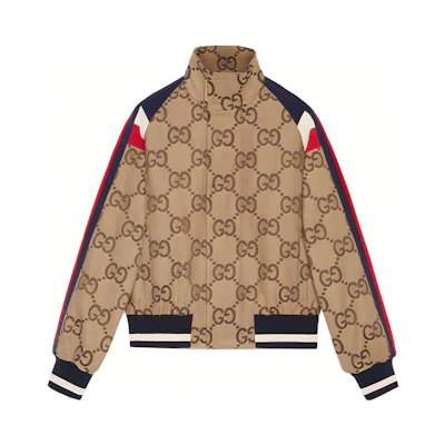 Gucci SS22 Double G Logo Stand-Collar Jacket Men’s Ebony Brown 683257-ZAIVS-2190