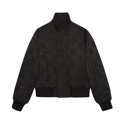 Gucci SS22 GG Logo Canvas Jacket Black 694165-ZAIDI-1000