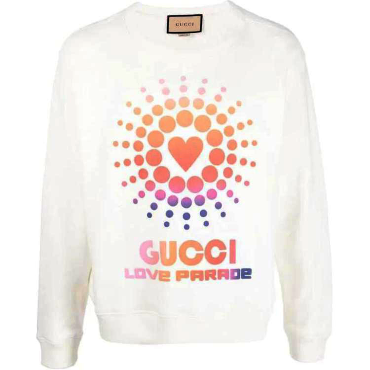 Gucci SS22 Graphic Logo Pullover Sweatshirt White 626990-XJEIM-9095