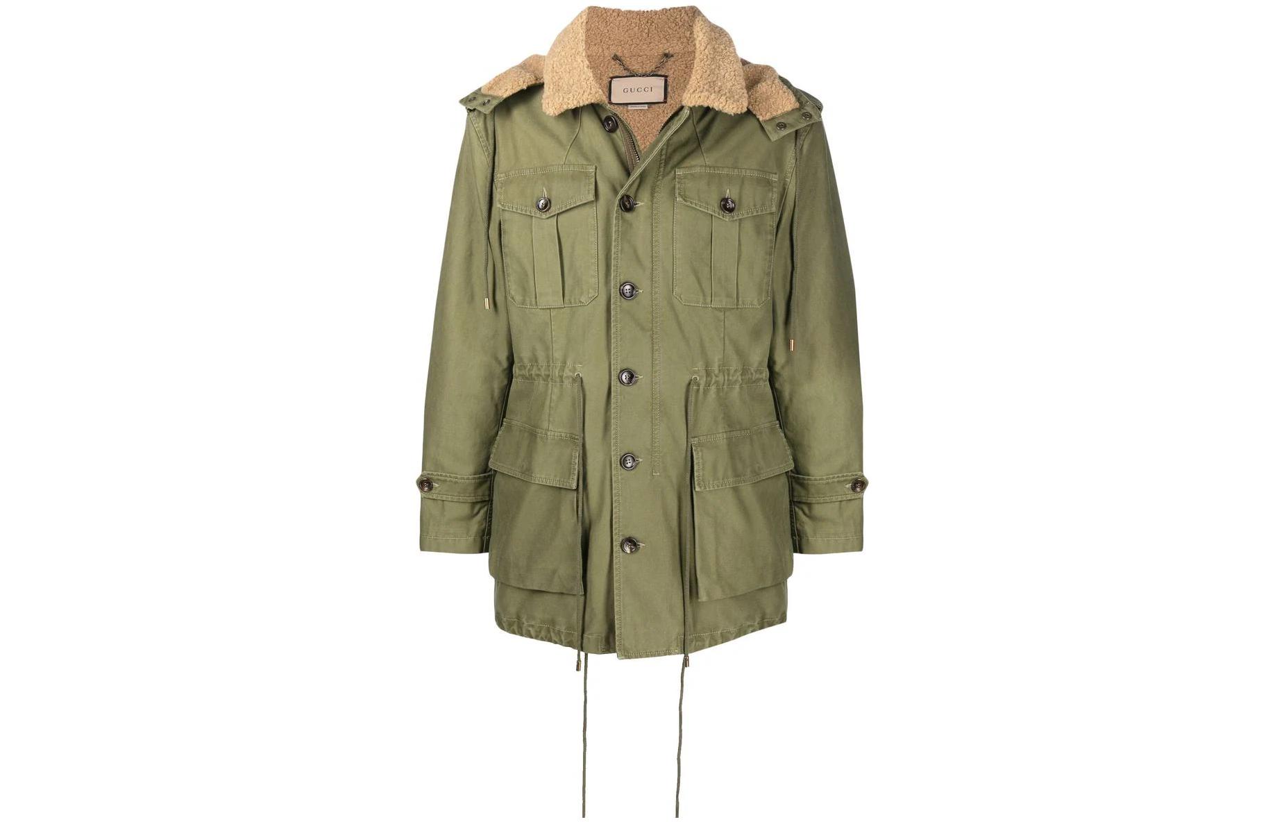 Gucci SS22 Green Logo Print Hooded Casual Jacket Men’s Long Sleeve 674221-XDBUB-3281