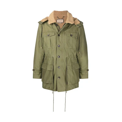 Gucci SS22 Green Logo Print Hooded Casual Jacket Men’s Long Sleeve 674221-XDBUB-3281