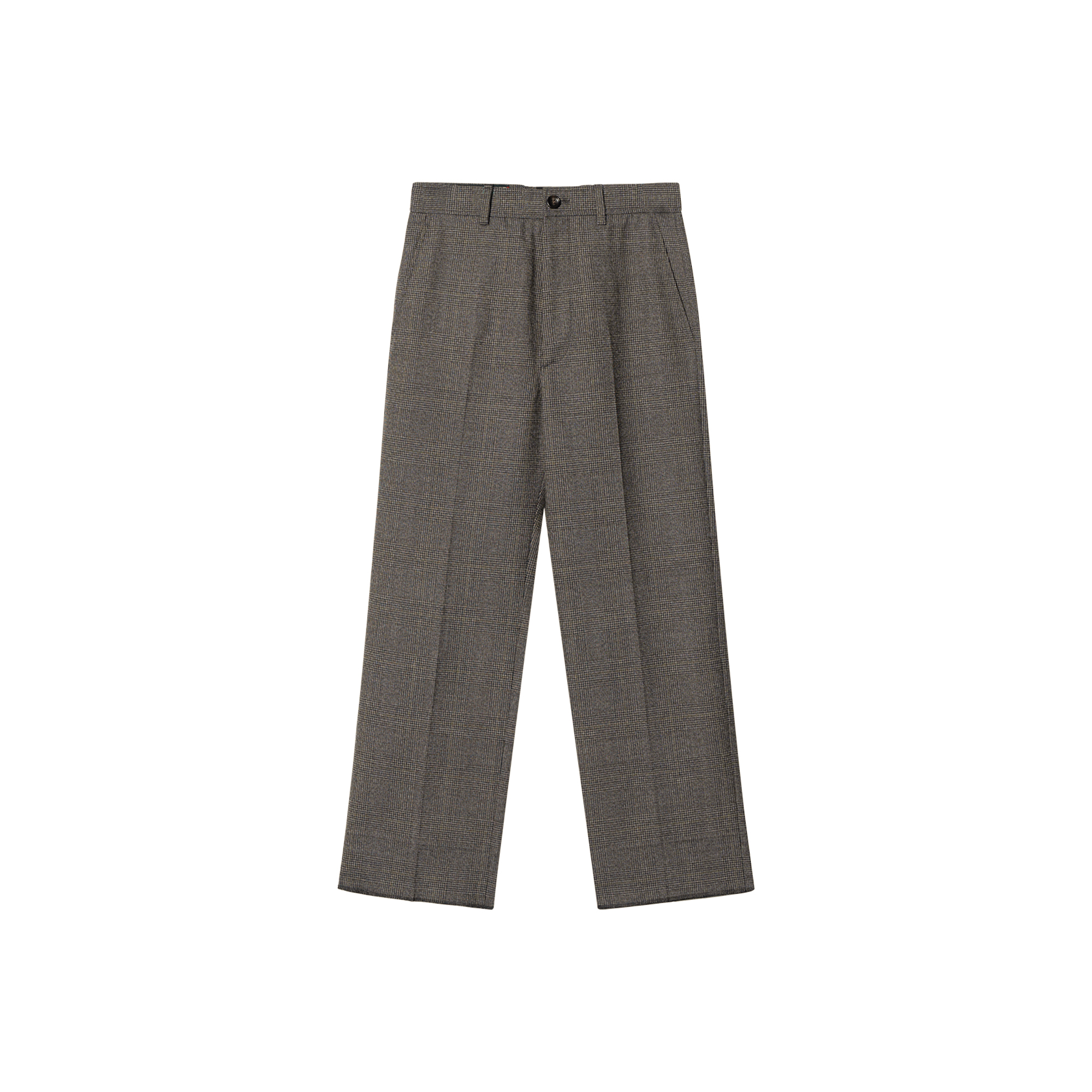 Gucci SS22 Grey Checkered Straight-Leg Men’s Casual Trousers 690469-ZABKO-1003