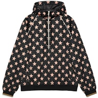 Gucci SS22 Half-Zip Hoodie with Star Print Black 705297-XJEOP-1082 Gucci SS22 Half-Zip Hoodie with Star Print Black 705297-XJEOP-1082
