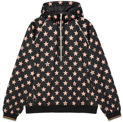 グッチ SS22 ハーフジップ フーディー スタープリント ブラック 705297-XJEOP-1082 Buy グッチ SS22 ハーフジップ フーディー スタープリント ブラック 705297-XJEOP-1082