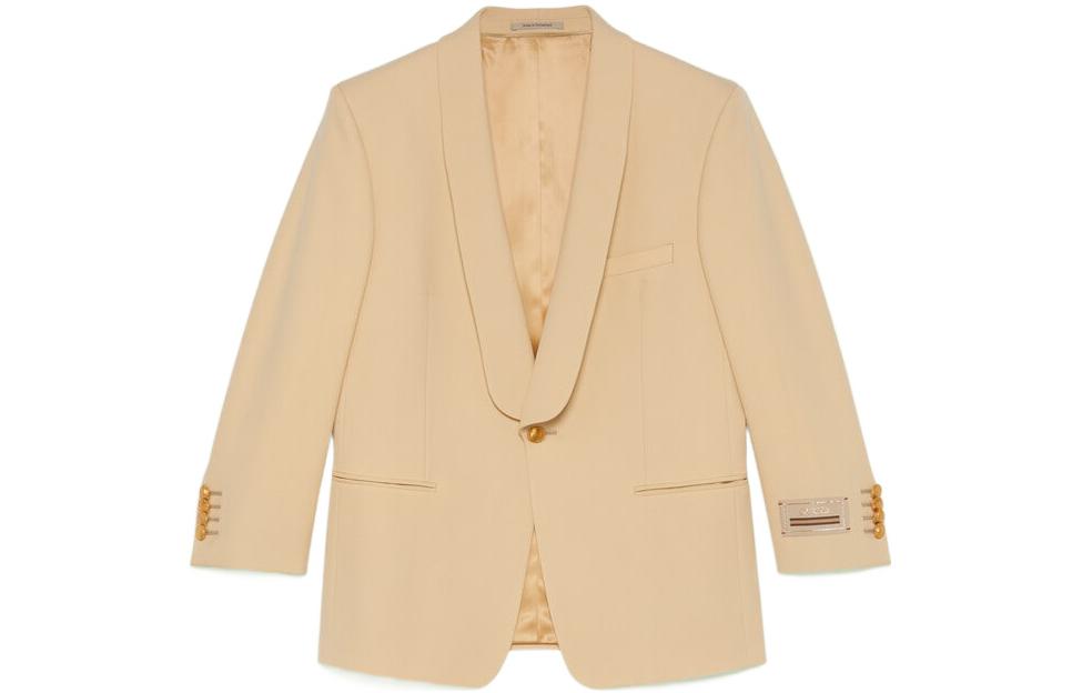 Gucci SS22 Ivory Wool Single-Breasted Blazer 685845-Z568J-9310