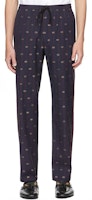 Gucci SS22 Jacquard Logo Stripe Casual Pants Navy Blue 2214-51M19-0021 Gucci SS22 Jacquard Logo Stripe Casual Pants Navy Blue 2214-51M19-0021