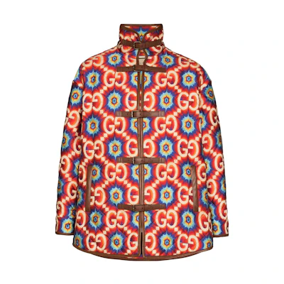 Gucci SS22 Kaleidoscope Logo Quilted Jacket Multicolor 672218-Z8AR7-6227