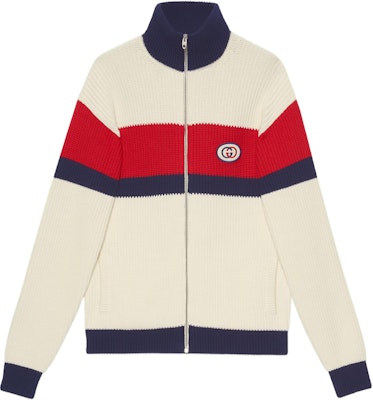 Gucci SS22 Logo Patch Jaket Bomber Zipper Putih Gading Lelaki. 692153-XKCA6-9171 Buy Gucci SS22 Logo Patch Jaket Bomber Zipper Putih Gading Lelaki. 692153-XKCA6-9171