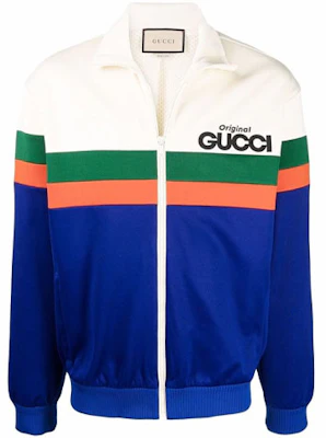 Gucci SS22 Jaket Zip-Up Pelbagai Warna dengan Cetakan Logo Huruf 673297-XJDUZ-9093 Buy Gucci SS22 Jaket Zip-Up Pelbagai Warna dengan Cetakan Logo Huruf 673297-XJDUZ-9093