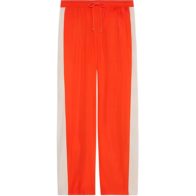 Gucci SS22 Orange Knit Track Pants with Contrasting Side Stripes 693026-XJEDC-7387