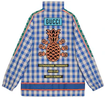 Gucci SS22 Pineapple Collection Checkered Collar Jacket Blue Men’s 669141-ZAIET-9145 Gucci SS22 Pineapple Collection Checkered Collar Jacket Blue Men’s 669141-ZAIET-9145