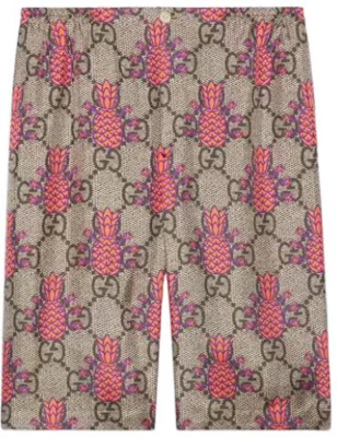 GUCCI SS22 菠萝印花米色宽松版型短裤 男士时尚. 677067-ZAIEJ-2369 Buy GUCCI SS22 菠萝印花米色宽松版型短裤 男士时尚. 677067-ZAIEJ-2369