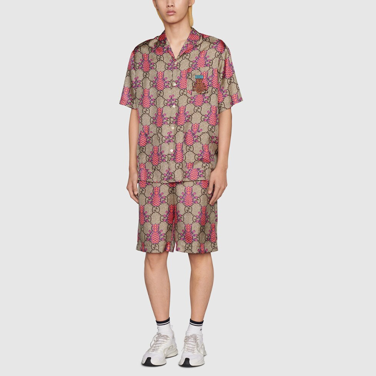 GUCCI SS22 Pineapple Print Beige Relaxed Fit Shorts Men’s Fashion. 677067-ZAIEJ-2369 圖 3