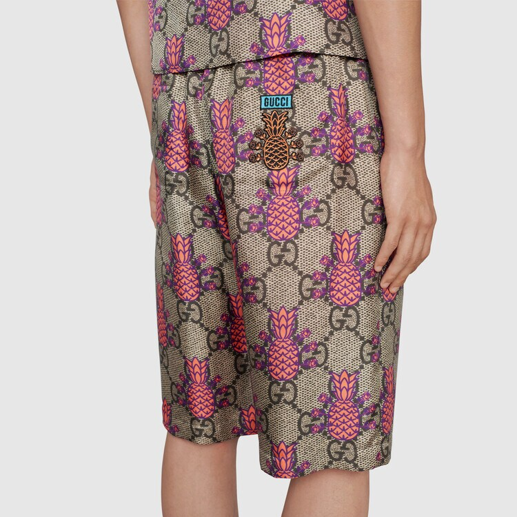 GUCCI SS22 Pineapple Print Beige Relaxed Fit Shorts Men’s Fashion. 677067-ZAIEJ-2369 圖 6