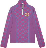 Gucci SS22 Purple Jacquard Half-Zip Pullover Sweatshirt 693107-XJEAH-5849 Gucci SS22 Purple Jacquard Half-Zip Pullover Sweatshirt 693107-XJEAH-5849
