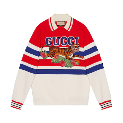 Gucci SS22 Red Animal Print Sweatshirt 683508-XJD3O-6288
