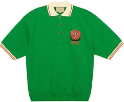 Gucci SS22 Unisex Green Polo with Apple Embroidery 658081-XJEHZ-3129 Gucci SS22 Unisex Green Polo with Apple Embroidery 658081-XJEHZ-3129