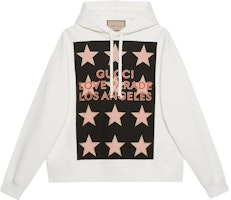 Gucci SS22 White Hoodie with Letter Logo and Star Print 646953-XJEQH-9275 Gucci SS22 White Hoodie with Letter Logo and Star Print 646953-XJEQH-9275
