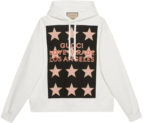 グッチ SS22 ホワイトフーディー レターロゴ&スター柄プリント 646953-XJEQH-9275 Buy グッチ SS22 ホワイトフーディー レターロゴ&スター柄プリント 646953-XJEQH-9275