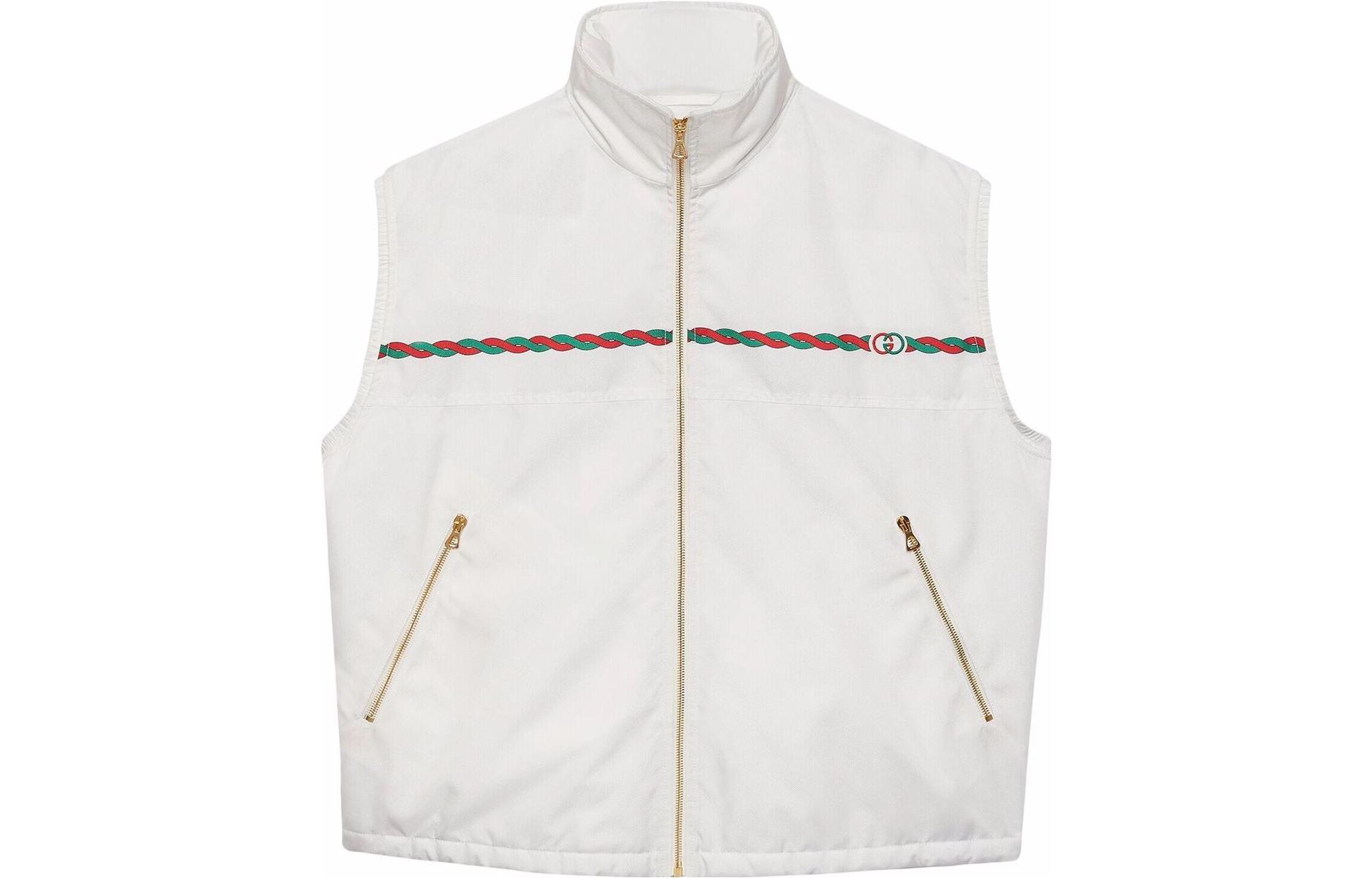 Buy Chaleco Blanco con Cremallera y Logo Gucci SS22 690276-ZAIY8-9743