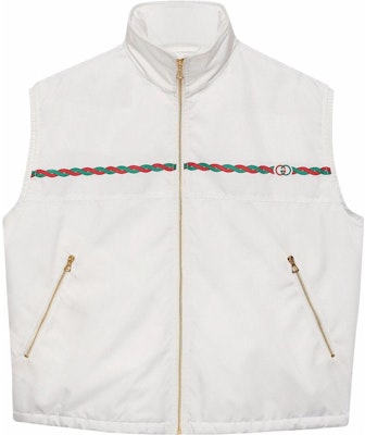 Gucci SS22 White Logo-Print Zip-Up Vest 690276-ZAIY8-9743 Buy Gucci SS22 White Logo-Print Zip-Up Vest 690276-ZAIY8-9743