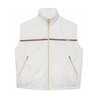 Gucci SS22 White Logo-Print Zip-Up Vest 690276-ZAIY8-9743