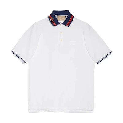 Gucci SS22 White Logo Print Polo Shirt 658067-XJDI2-9692