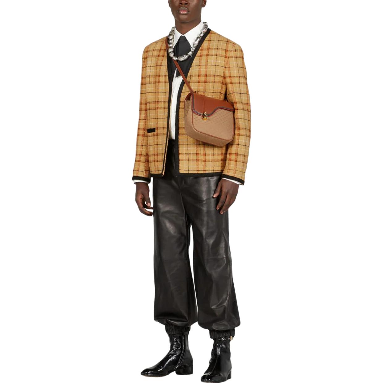 GUCCI SS23  Black Glossy Solid Mid-Rise Elastic Joggers. 738235-XNAWX-1000 圖 3