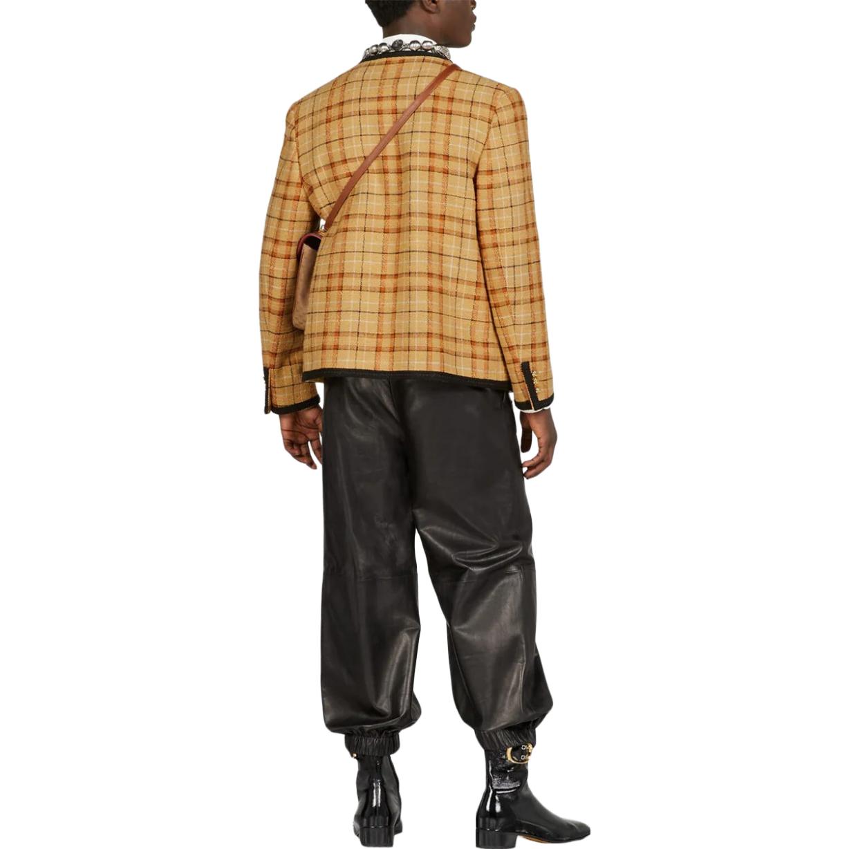 GUCCI SS23  Black Glossy Solid Mid-Rise Elastic Joggers. 738235-XNAWX-1000 圖 4