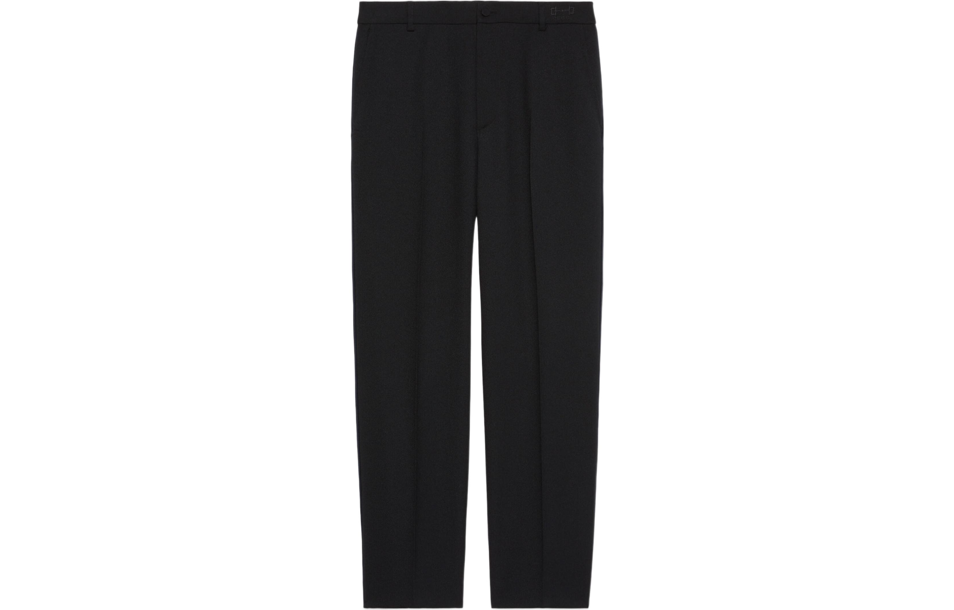 Order GUCCI SS23 Seluar Kasual Hitam Potongan Tirus Kain Twill Licin. 727451-ZAMDQ-1043