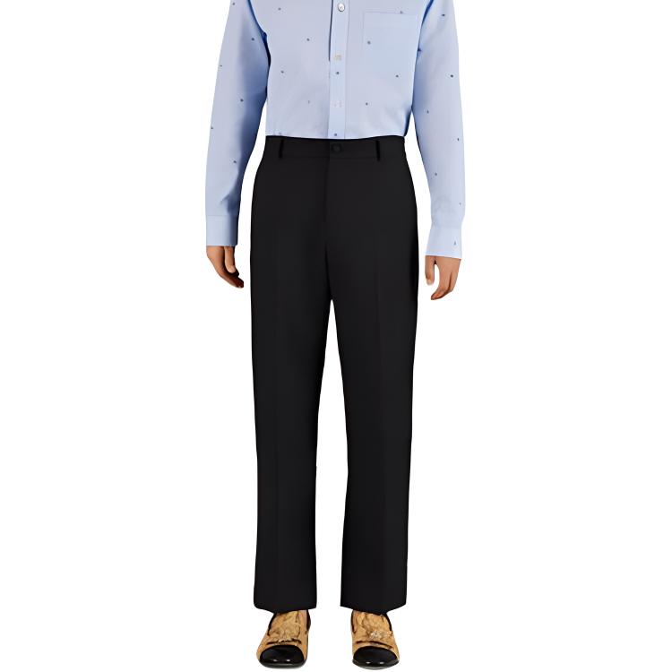 Lookbook GUCCI SS23 Seluar Kasual Hitam Potongan Tirus Kain Twill Licin. 727451-ZAMDQ-1043