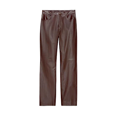 GUCCI SS23 Brown Mid-Rise Straight-Leg Casual Pants. 713493-XNATN-6135