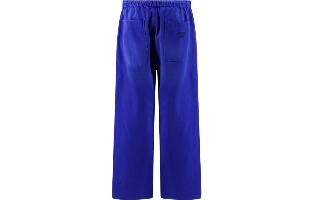 Lookbook Pantalones Anchos Azul GUCCI SS23 de Tiro Alto con Cintura Elástica. 732434-ZAMYQ-4133