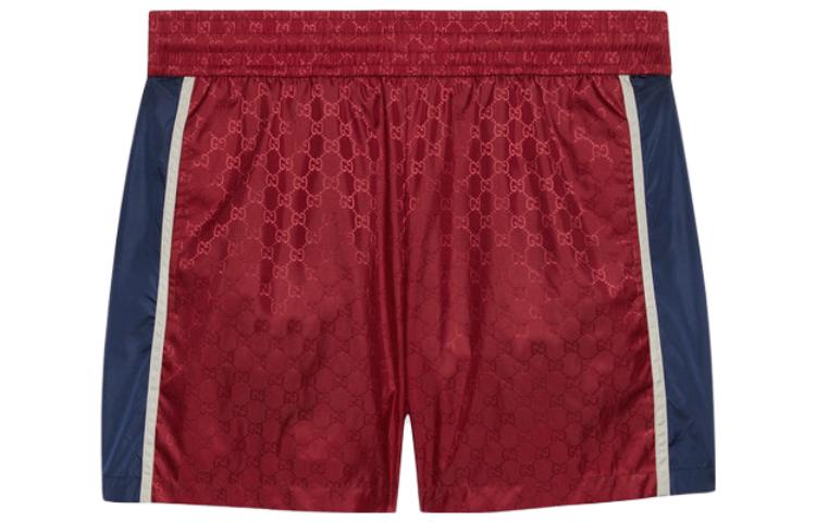 GUCCI SS23  Red Printed Straight-Leg Casual Beach Shorts. 748564-XHAH5-6452