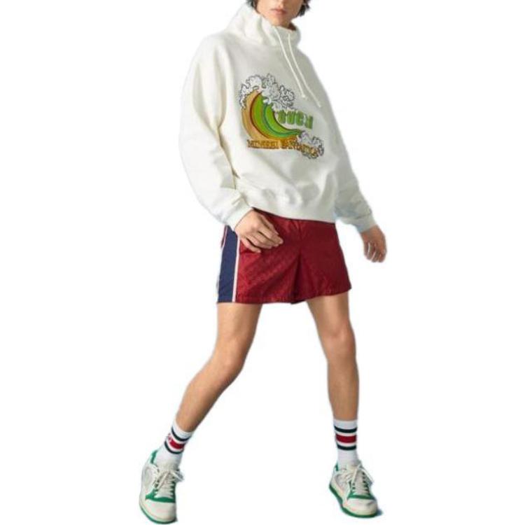 GUCCI SS23  Red Printed Straight-Leg Casual Beach Shorts. 748564-XHAH5-6452 圖 3