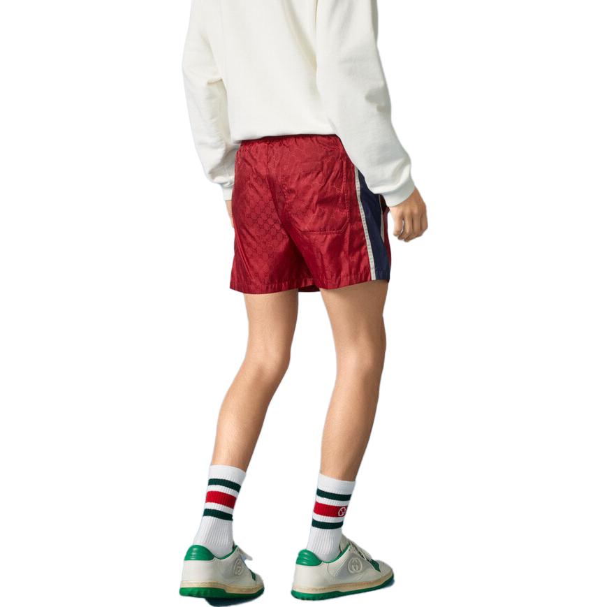 GUCCI SS23  Red Printed Straight-Leg Casual Beach Shorts. 748564-XHAH5-6452 圖 4