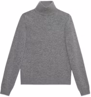 GUCCI SS23 Solid Color High-Neck Knit Sweater in Gray. 694787-XKCD5-1093 GUCCI SS23 Solid Color High-Neck Knit Sweater in Gray. 694787-XKCD5-1093