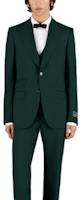 Purchase GUCCI SS23 Solid V-Neck Sleeveless Formal Vest in Dark Green. 673191-Z798C-3149