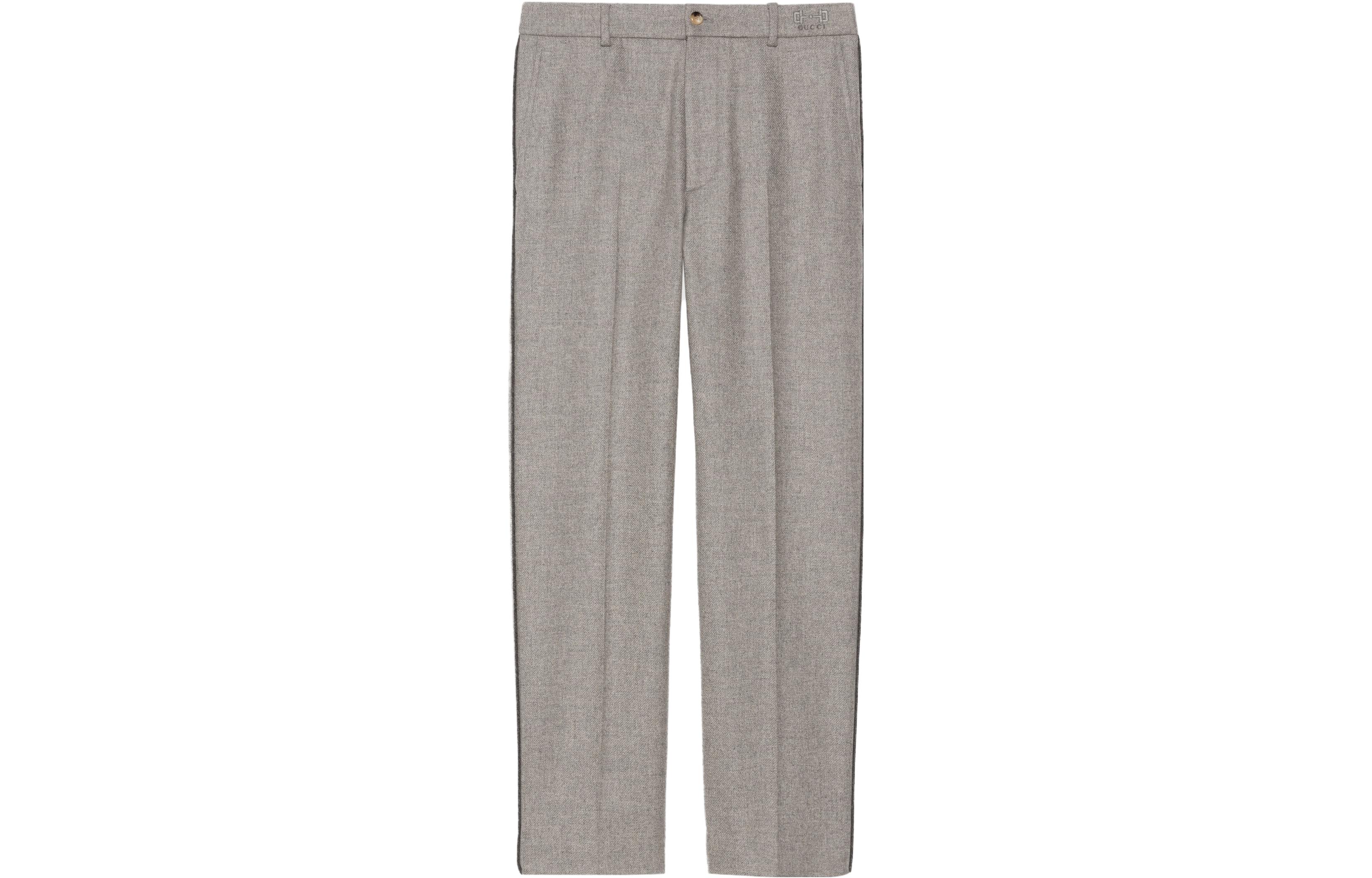 GUCCI SS23  Straight-Leg Side Stripe Zipper Pants Light Grey Casual. 727451-ZALUD-1099