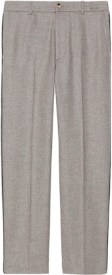 GUCCI SS23 ストレートレッグ サイドストライプ ジッパーパンツ ライトグレー カジュアル 727451-ZALUD-1099 Buy GUCCI SS23 ストレートレッグ サイドストライプ ジッパーパンツ ライトグレー カジュアル 727451-ZALUD-1099