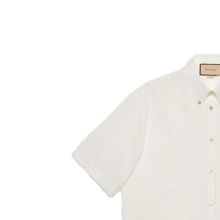 GUCCI SS23  White Single-Breasted Casual Sunblock Short-Sleeve Shirt 672703-ZAL74-9002 圖 7